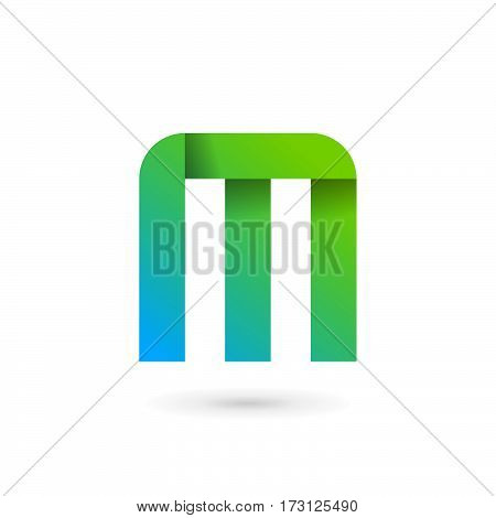 Letter M Ribbon Logo Icon Design Template Elements