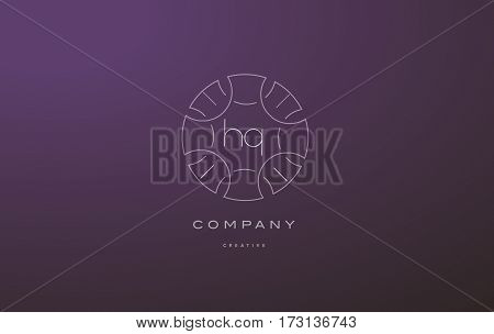 Hq H Q Monogram Floral Line Art Flower Letter Company Logo Icon Design
