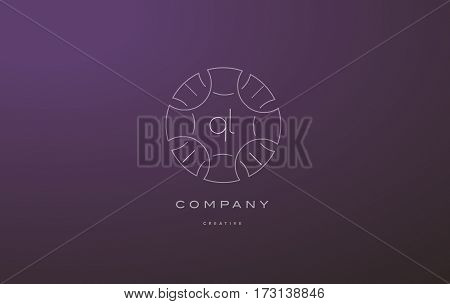 Ql Q L Monogram Floral Line Art Flower Letter Company Logo Icon Design