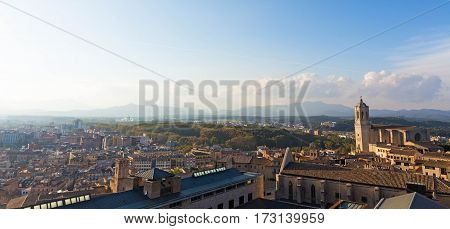 The Medieval Quarter Of Gerona.  Costa Brava, Catalonia, Spain.