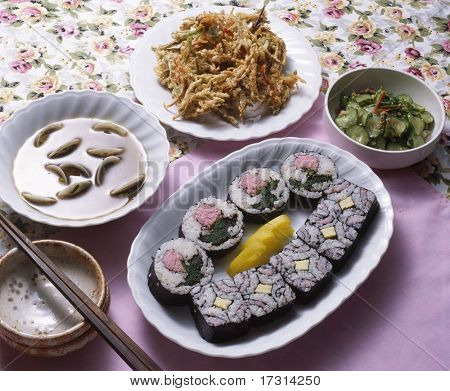 Diverse Oriental Food