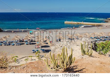 Beautiful beach in Callao Salvaje on Tenerife, Spain