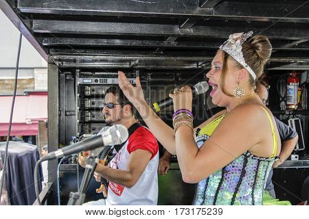 Brazilian Popular Street Carnival With Samba Music