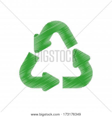 green arrow recycle environment design vector illustration eps 10