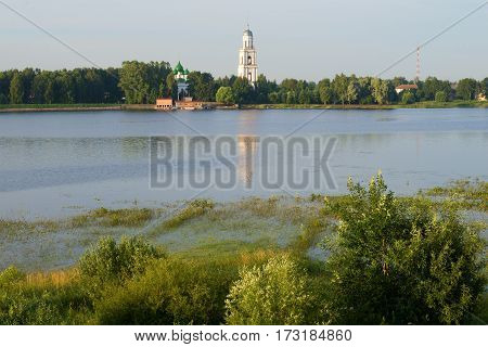 Early July morning on the river Sohaga. Poshekhon'ye. Yaroslavl region. Russia