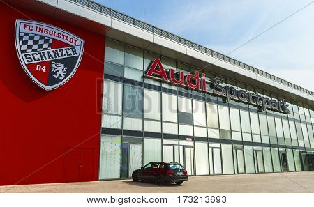 Ingolstadt, Germany - September 2016: At Audi Sportpark Arena - the official playground of FC Ingolstadt