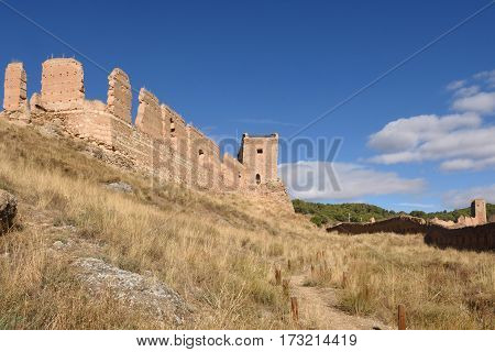 Main Castle And Walls Of  Daroca; Zaragoza Province, Aragon; Spain