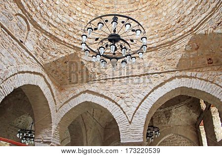 Interior of Yivli Minare Mosque (