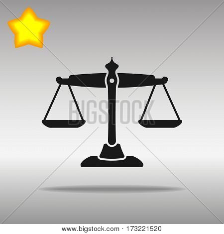 black Scale of justice Icon button logo symbol concept high quality on the gray background