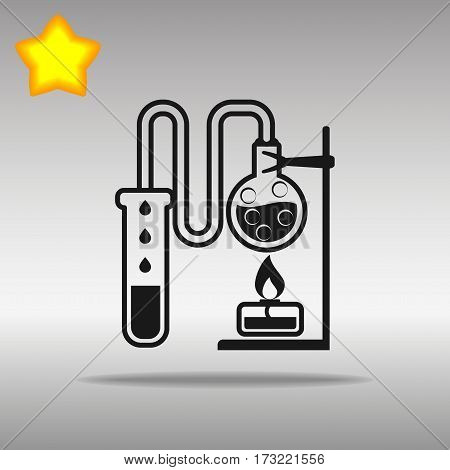 black Chemical getting Icon button logo symbol concept high quality on the gray background