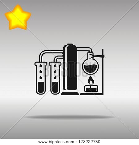 black Chemical getting Icon button logo symbol concept high quality on the gray background