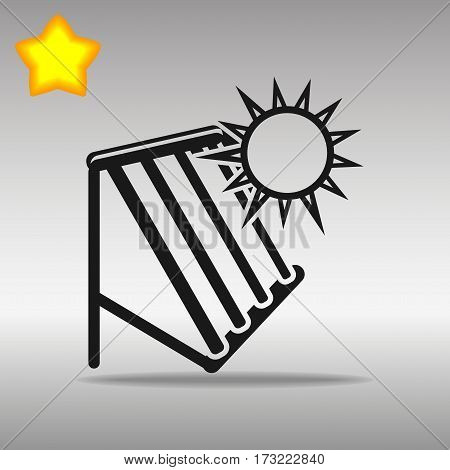 black Solar Hot Water System Icon button logo symbol concept high quality on the gray background