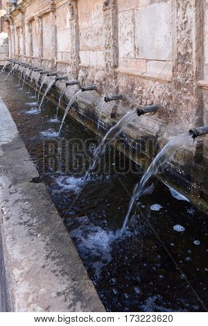 Source Of The Twenty Sources, Daroca. Zaragoza Province, Aragon, Spain