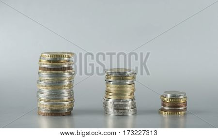 Background of banknotes. Euro banknotes 50 fifty. Money background