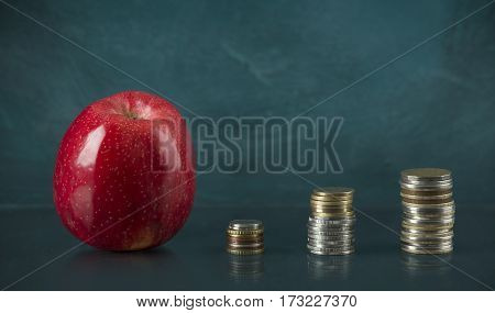 Background of banknotes. Euro banknotes 50 fifty. Money background