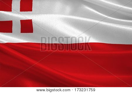 Flag of Utrecht is a province of the Netherlands. 3d illustration
