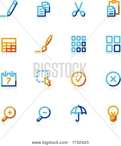 Colore contorno pubblicare icone