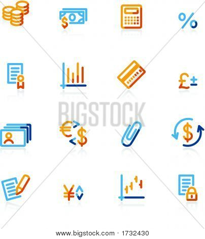Finanza contorno icone