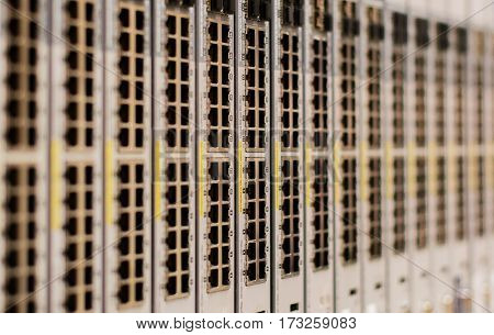 Network switch connections for network cable RJ45
