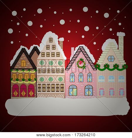A Very Merry Christmas Hand Lettering With Sketched Fir Trees On The Pattern Background. Winter Scen