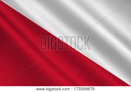 Flag of Utrecht is the capital and most populous city in the Dutch province of Utrecht. 3d illustration