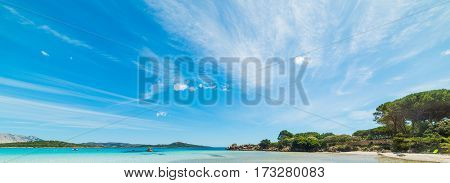Lu Impostu beach in Sardinia in Italy