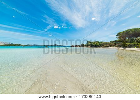 Lu Impostu beach in Sardinia in Italy