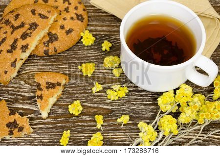 Tea Cup With Dry Flowers