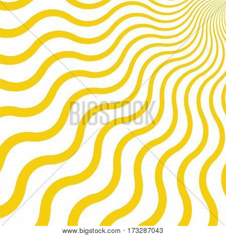 Vector 3d abstract pattern. Optical illusion. Sun beams.