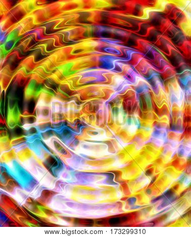 abstract multicolor background and color fractal effect. Water circle effect