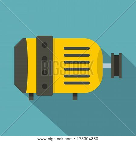 Electric motor icon. Flat illustration of electric motor vector icon for web