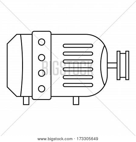Electric motor icon. Outline illustration of electric motor vector icon for web