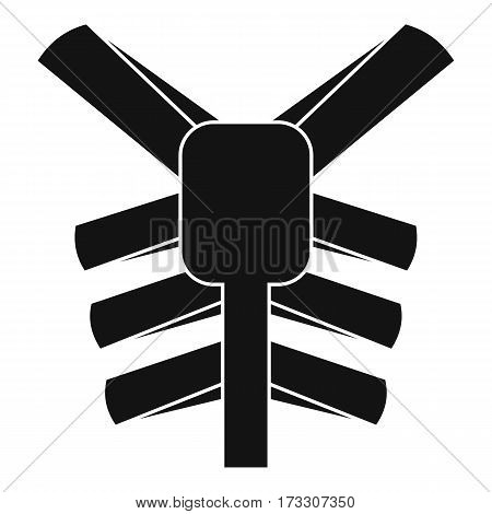 Human thorax icon. Simple illustration of human thorax vector icon for web
