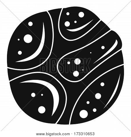 Deserted planet icon. Simple illustration of deserted planet vector icon for web