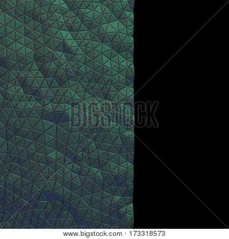 Abstract, eometric triangle green mosaic background. 3D rendering