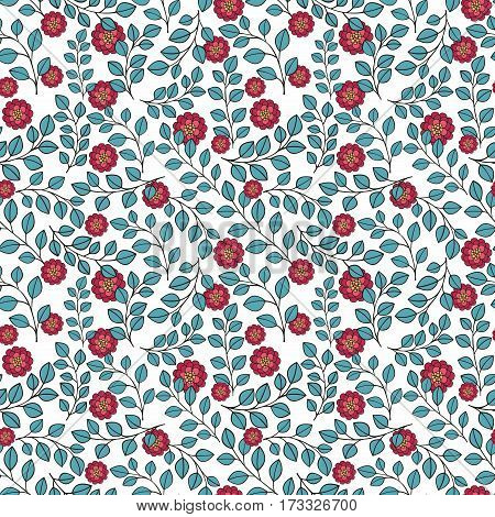 Seamless floral pattern. Vector background for design