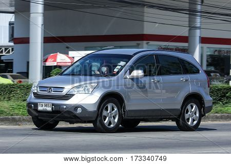 CHIANG MAI THAILAND -DECEMBER 1 2016: Private Honda CRV suv car. Photo at road no.121 about 8 km from downtown Chiangmai thailand.