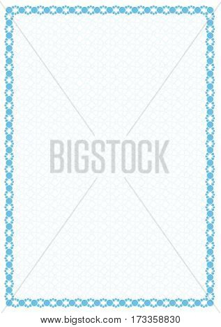 Blue frame (border) with security protective grid