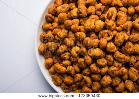 indian Spiced coated fried or tasty delicious Masala peanut.
