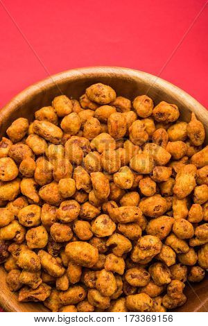indian Spiced coated fried or tasty delicious Masala peanut.