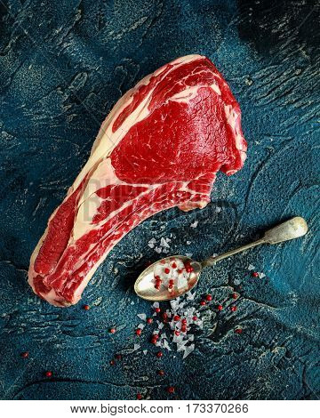 Fresh Raw Beef bone rib roughly choppid.