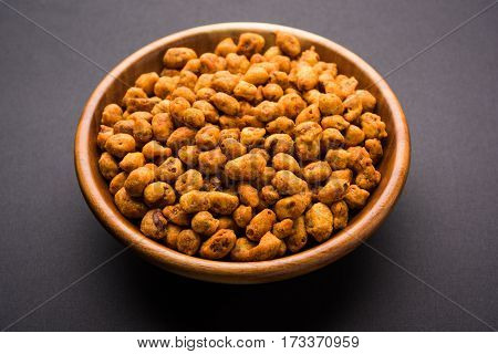 indian Spiced coated fried or tasty delicious Masala peanut.