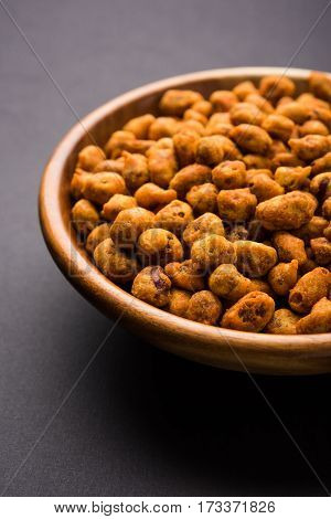 indian Spiced coated fried or tasty delicious Masala peanut.