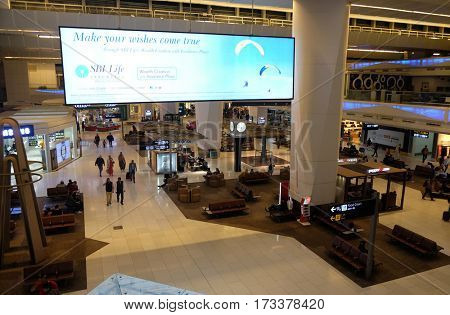 DELHI, INDIA - FEBRUARY 07: Indira Gandhi international airport duty free. Delhi airport is one of the most visited airports in India on February 07, 2016.
