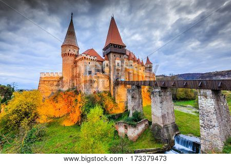 Corvin's Castle - Hunyad Castle in Hunedoara Romania.