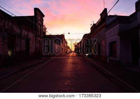 Sunset in San Antonio de Areco (Argentina)