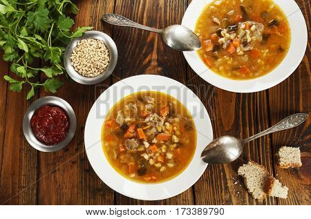 Rassolnik With Chicken Giblets