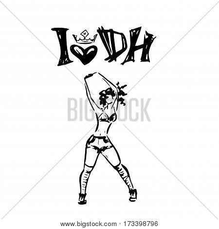 Dancehall Girls, Hand Drawn