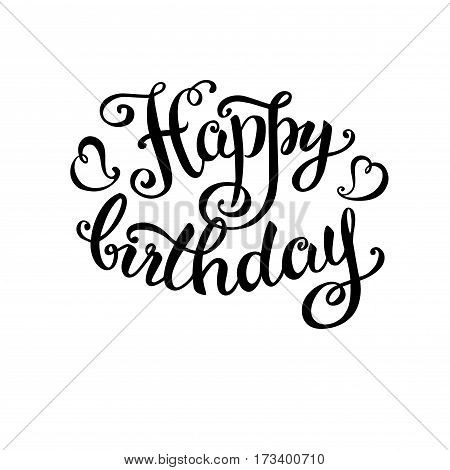 Happy Birthday -hand Lettering, Handmade Calligraphy