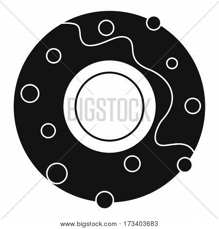 Delicious donut dessert icon. Simple illustration of delicious donut dessert vector icon for web